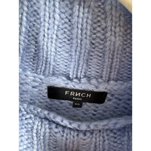 FRNCH Cozy Chunky Knit Oversized Sweater Preppy Pastel Goth Academia Work M/L - Picture 2 of 6